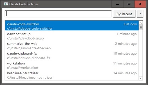 claude-code-switcher screenshot
